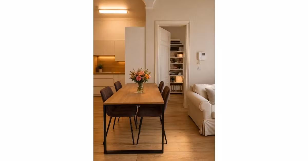 Charmant éénslaapkamerappartement met bureauruimte