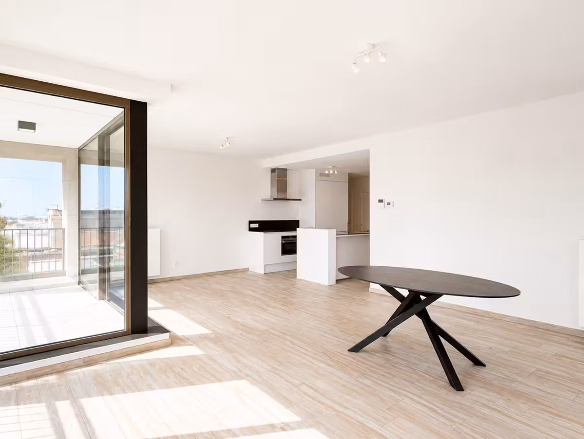 Riant tweeslaapkamerappartement met terras op het Eilandje