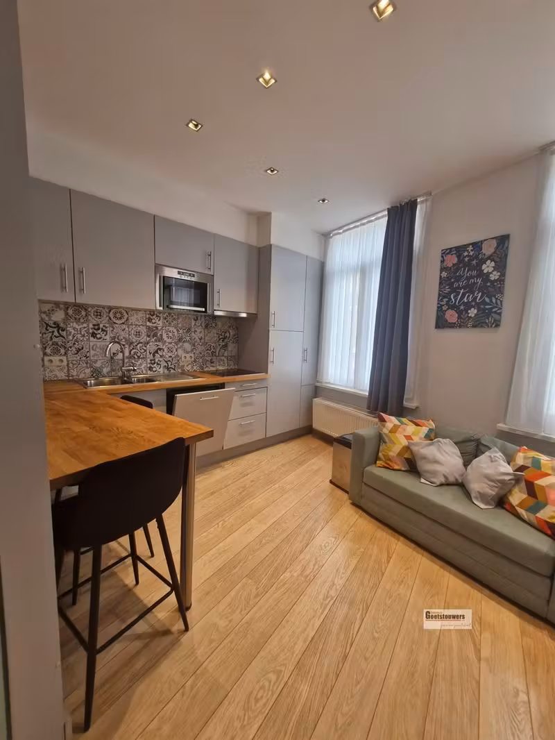 Gemeubelde studio met aparte slaapkamer in Antwerpen